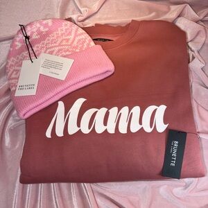Brunette The Label “Mama” Oversized Crewneck + FREE Toque 💕 | NWT
